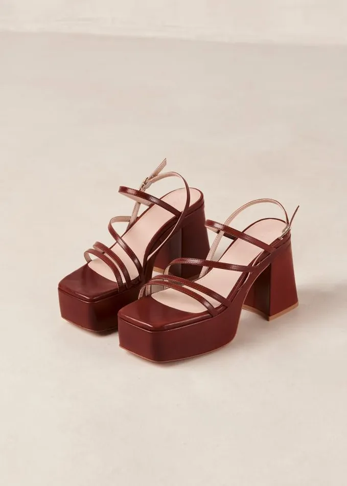 ALOHAS Sandals Women Talina 8211 Brown Vegan Leather Sandals