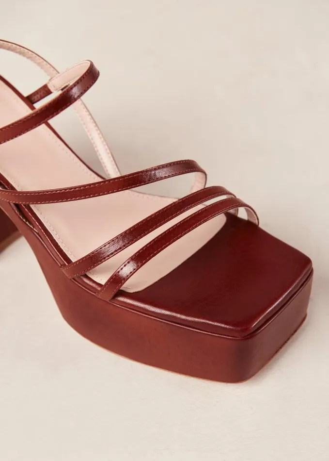 ALOHAS Sandals Women Talina 8211 Brown Vegan Leather Sandals