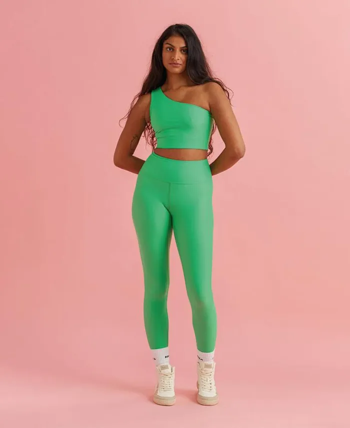 ALOHAS Sportswear Women Shoulder Naked 8211 Green Econyl Top