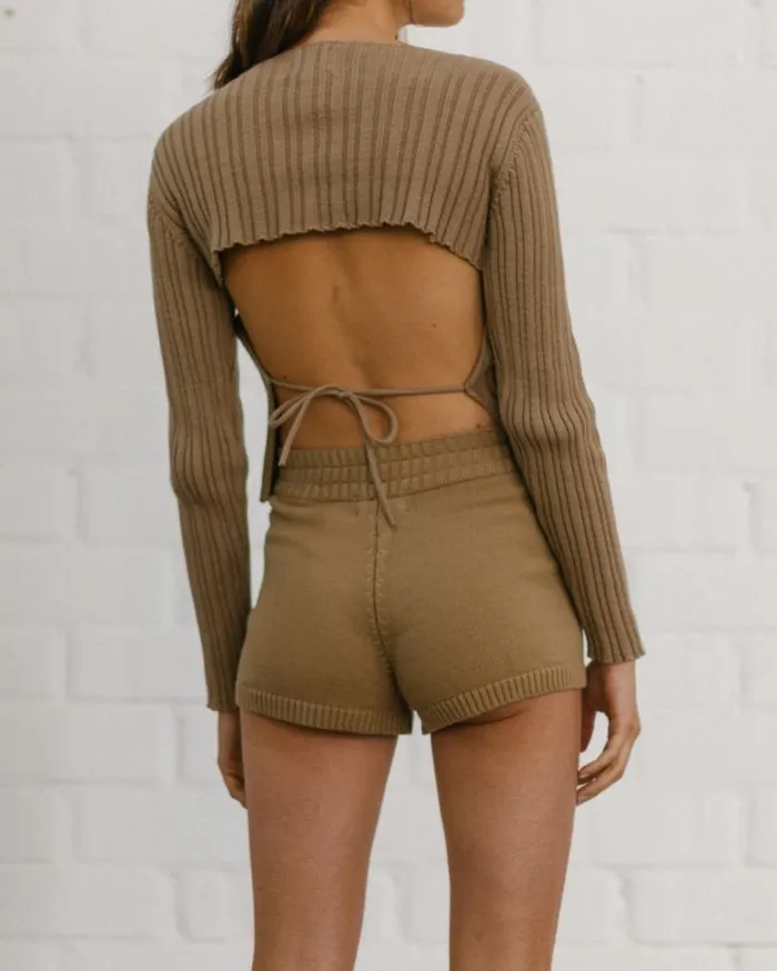 ALOHAS Sweaters and Cardigans Women Honest 8211 Brown Knit Top
