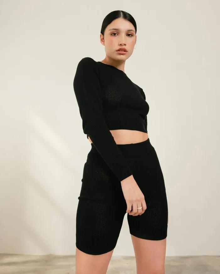 ALOHAS Sweaters and Cardigans Women Roy 8211 Black Knit Top