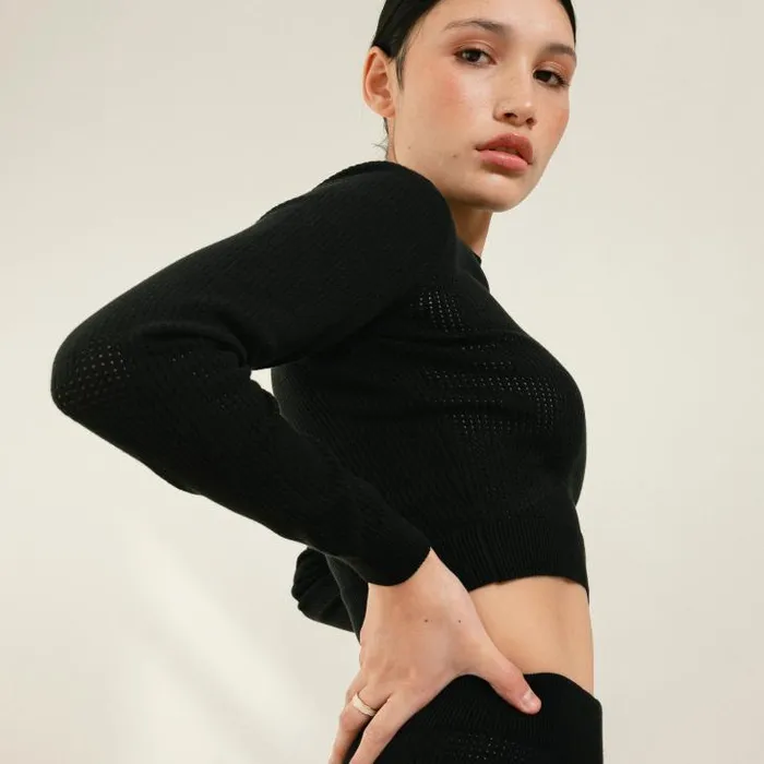 ALOHAS Sweaters and Cardigans Women Roy 8211 Black Knit Top