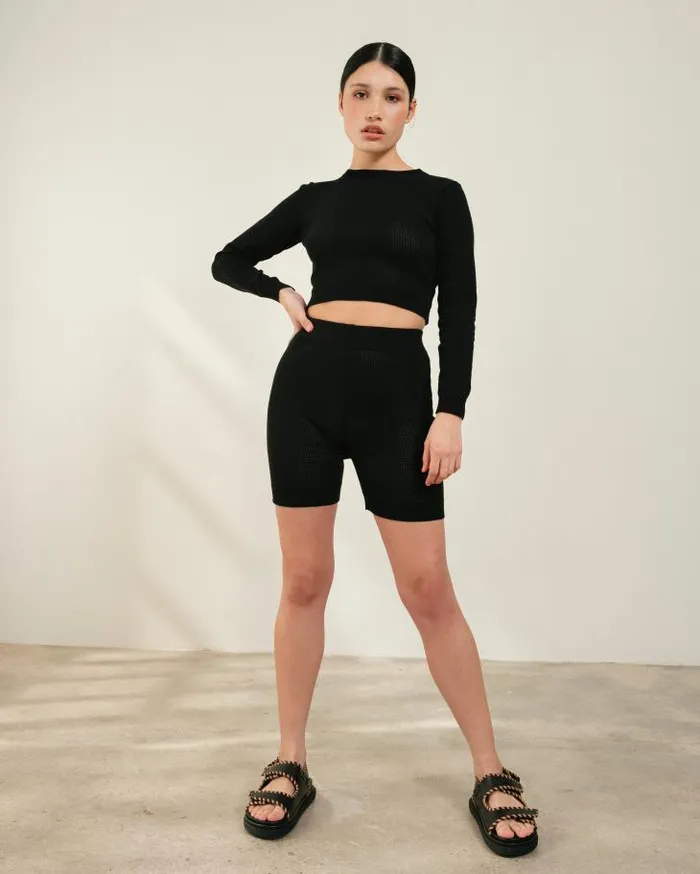 ALOHAS Sweaters and Cardigans Women Roy 8211 Black Knit Top