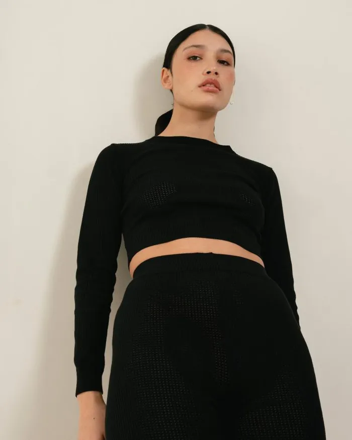 ALOHAS Sweaters and Cardigans Women Roy 8211 Black Knit Top