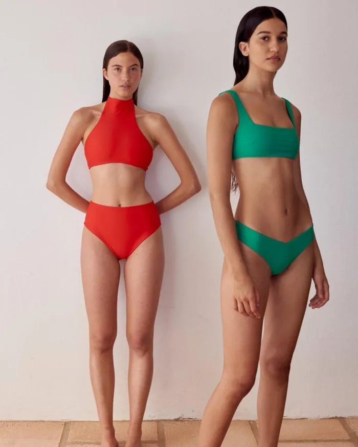 ALOHAS Swimwear Women The Higher 8211 Red Econyl Bikini Bottom