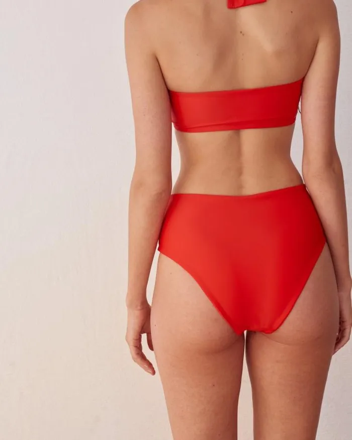 ALOHAS Swimwear Women The Higher 8211 Red Econyl Bikini Top