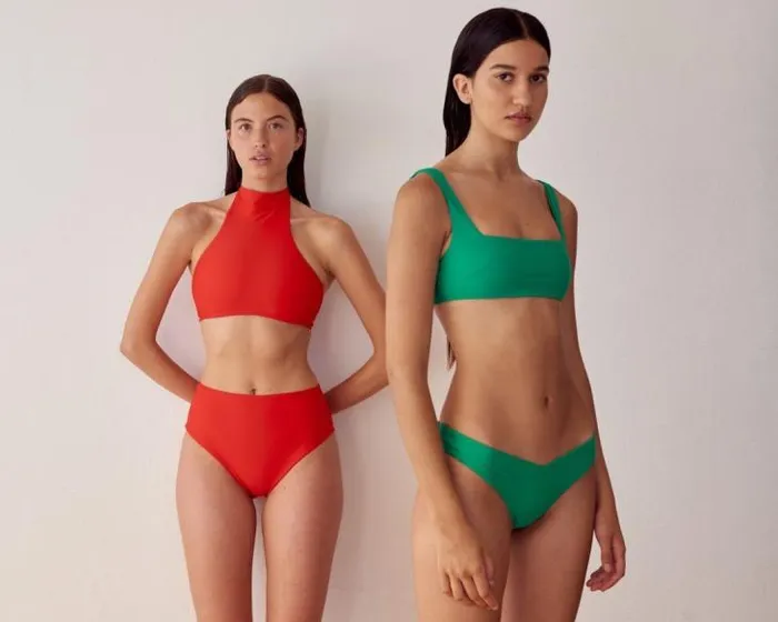 ALOHAS Swimwear Women The Higher 8211 Red Econyl Bikini Top