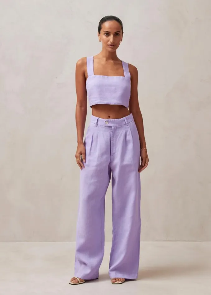 ALOHAS Tops Women Rai 8211 Purple Linen Top