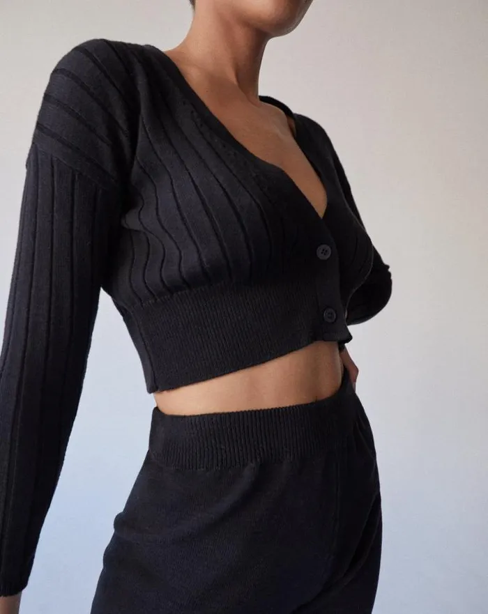 ALOHAS Tops Women Tender 8211 Black Cardigan