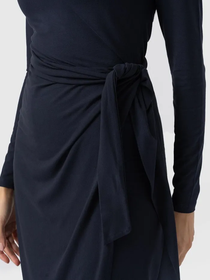 Amelia Wrap Dress 8211 Navy Navy Women Saint And Sofia Dresses