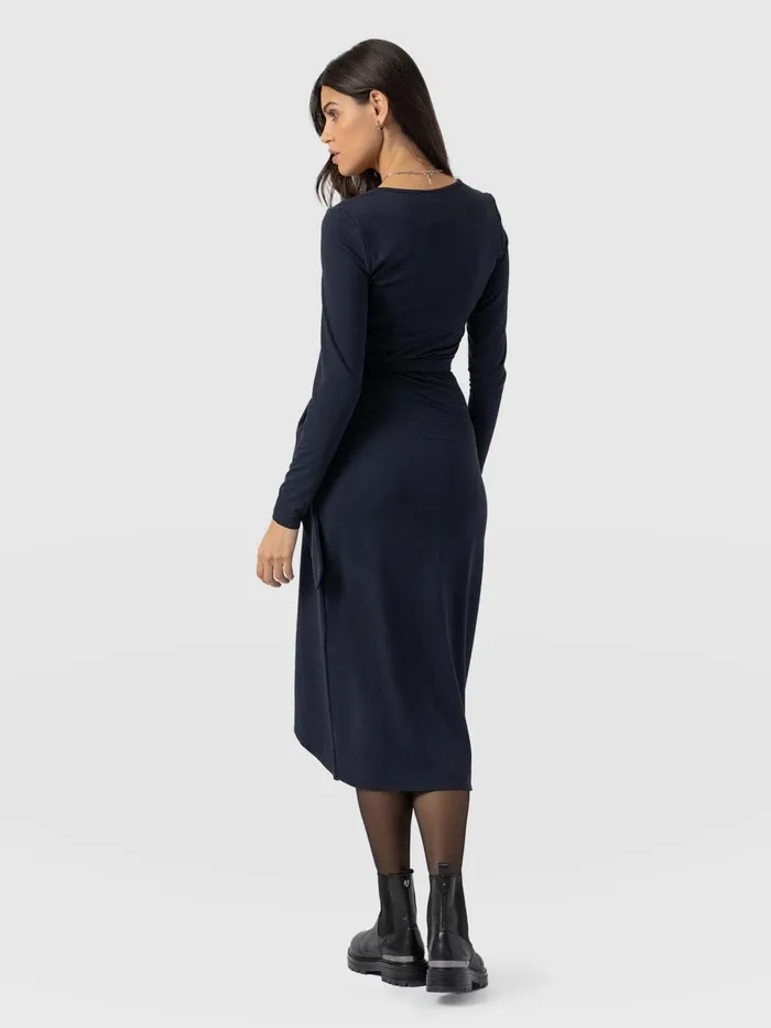 Amelia Wrap Dress 8211 Navy Navy Women Saint And Sofia Dresses