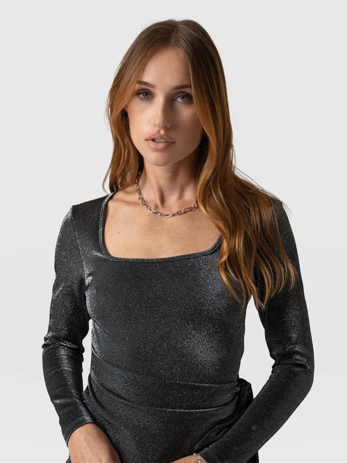 Amelia Wrap Dress 8211 Silver Silver Women Saint And Sofia Dresses