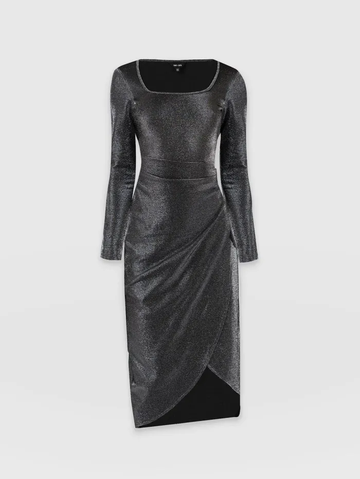 Amelia Wrap Dress 8211 Silver Silver Women Saint And Sofia Dresses