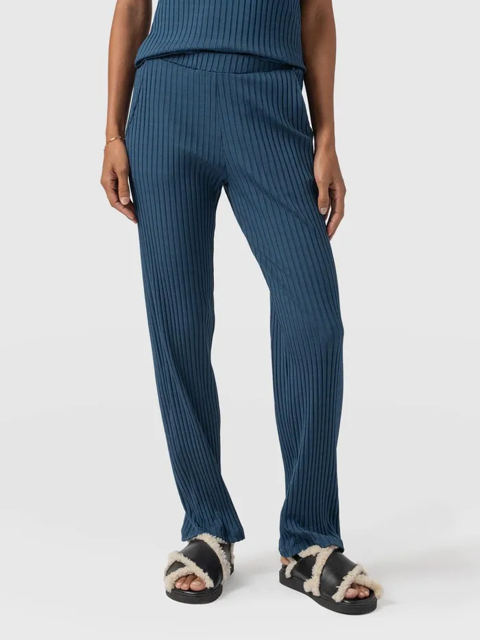 Apartment Pant 8211 Teal Rib Teal Rib Women Saint And Sofia Pants