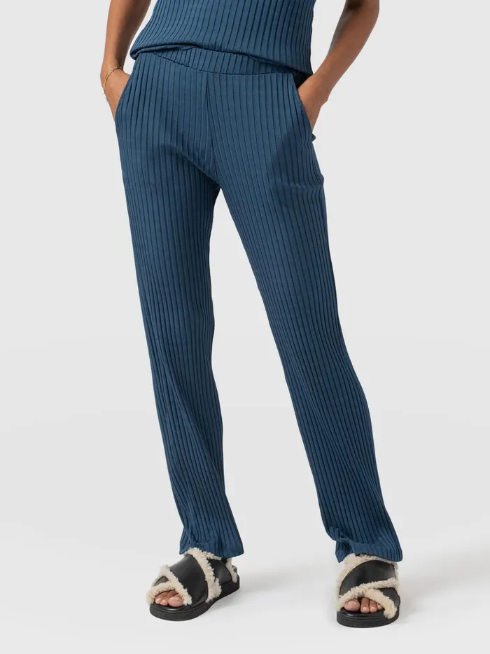 Apartment Pant 8211 Teal Rib Teal Rib Women Saint And Sofia Pants