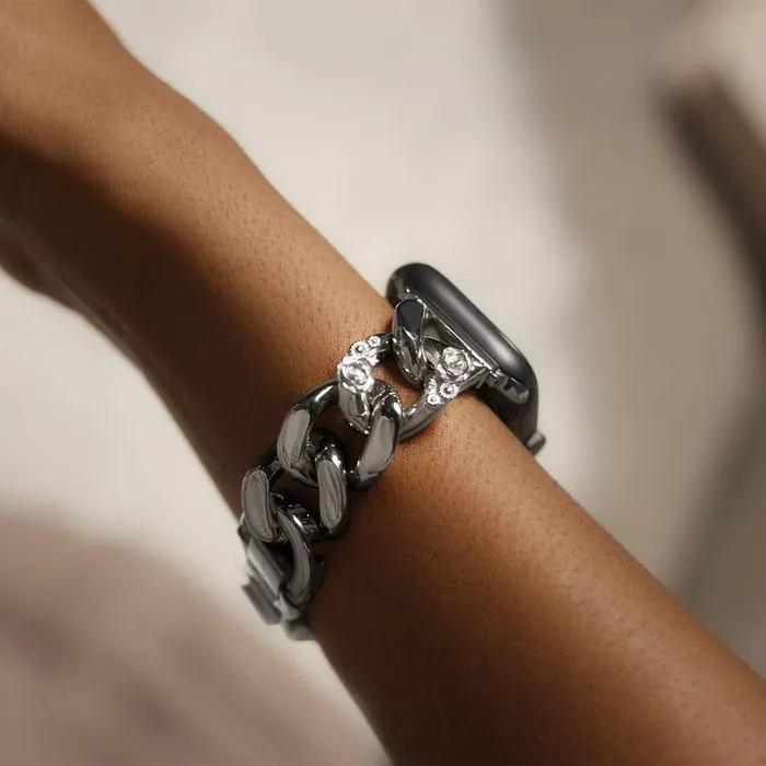 Apple Watch Straps Women Olivia Burton Silver With Floral Link Bracelet Strap Apple Watch Straps Women Olivia Burton Silver With Floral Link Bracelet Strap