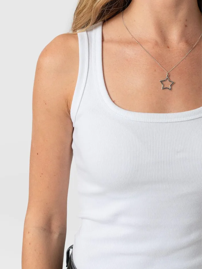 Asher Scoop Neck Vest 8211 White White Women Saint And Sofia TShirts and Tanks