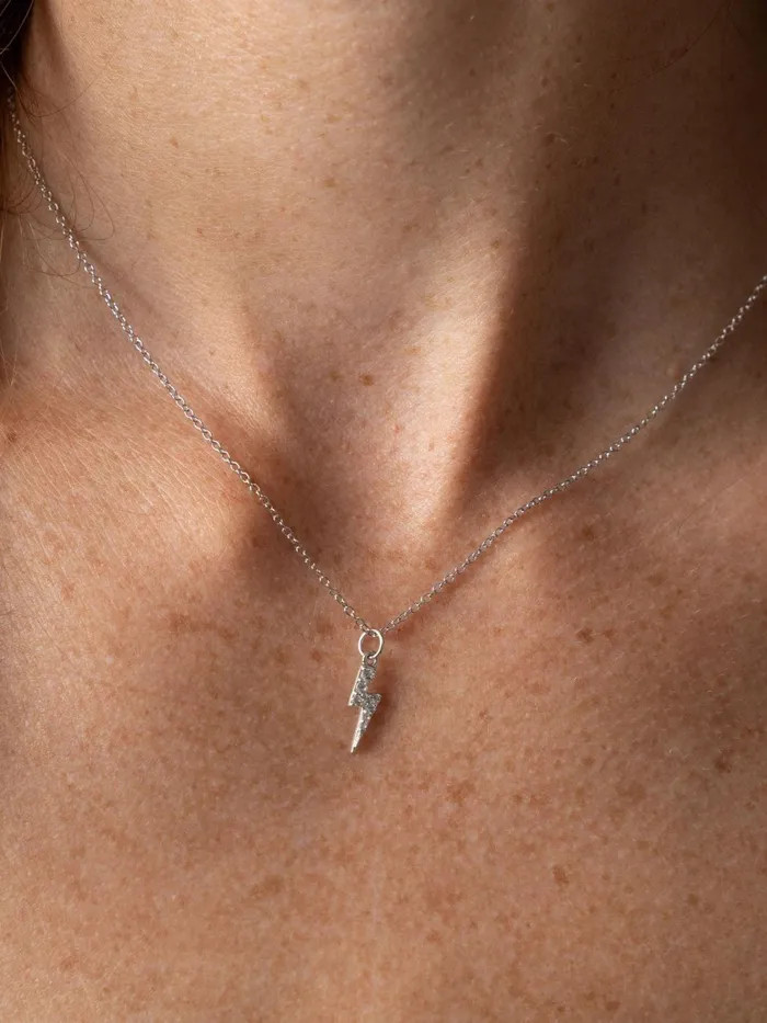 Astral Lightning Charm Necklace 8211 Silver Silver Women Saint And Sofia Necklaces