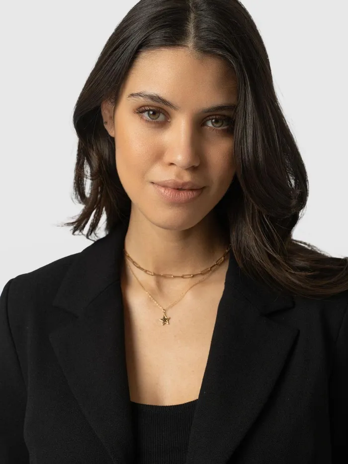 Astrid Cropped Blazer 8211 Black Black Women Saint And Sofia Blazers