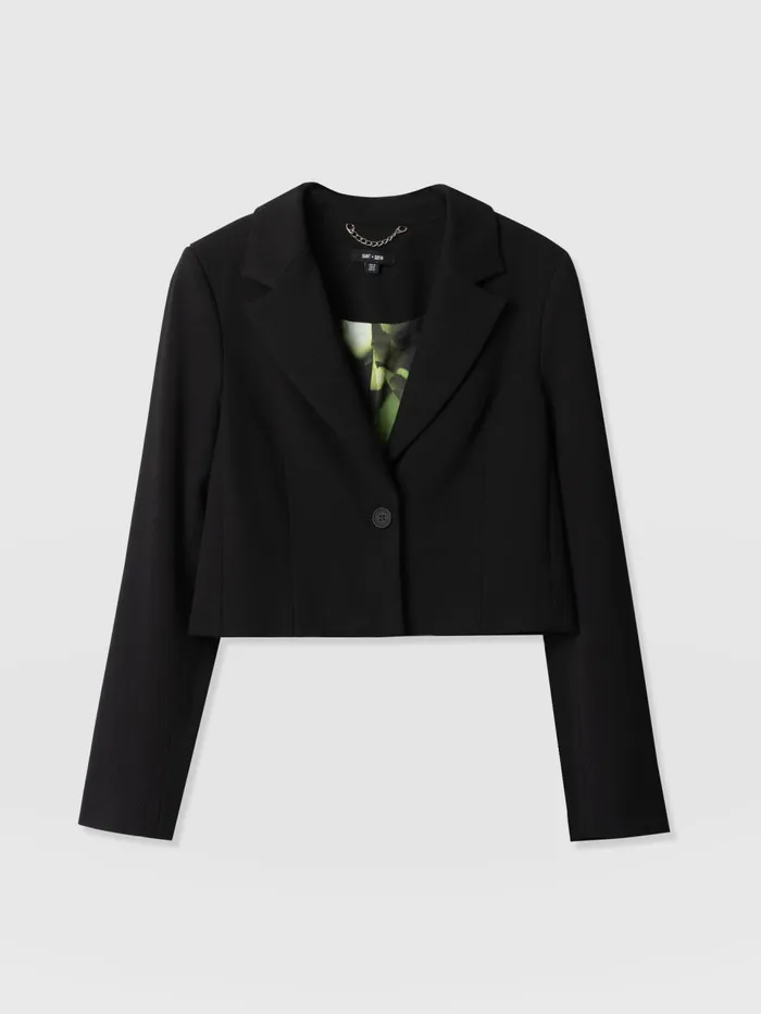 Astrid Cropped Blazer 8211 Black Black Women Saint And Sofia Blazers