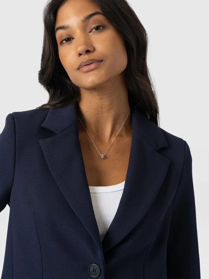 Astrid Cropped Blazer 8211 Navy Navy Women Saint And Sofia Blazers