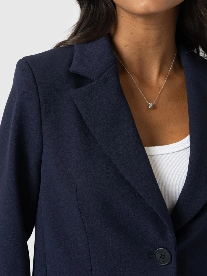 Astrid Cropped Blazer 8211 Navy Navy Women Saint And Sofia Blazers