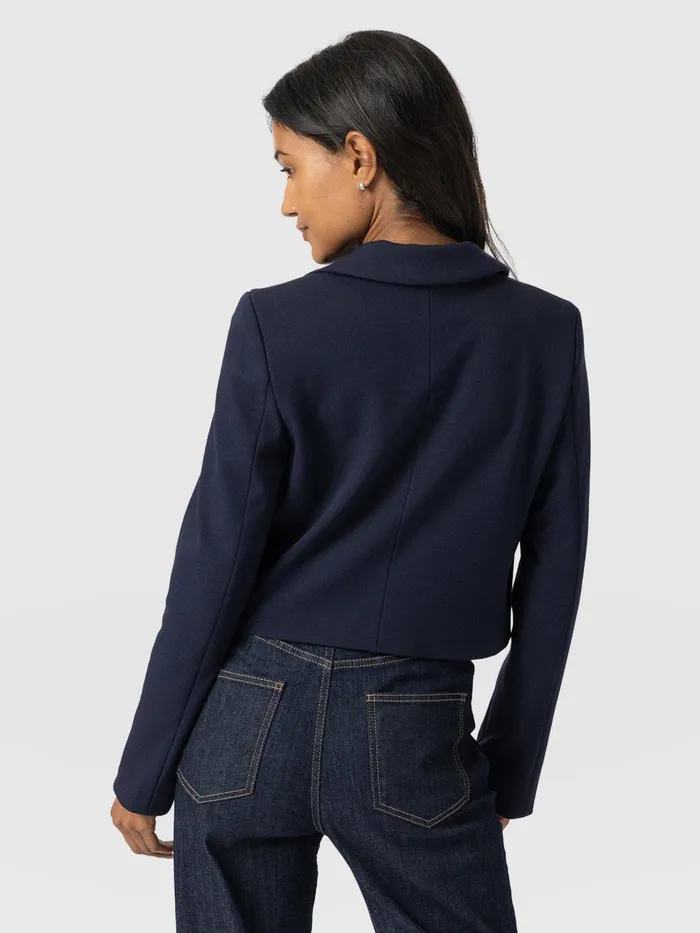 Astrid Cropped Blazer 8211 Navy Navy Women Saint And Sofia Blazers