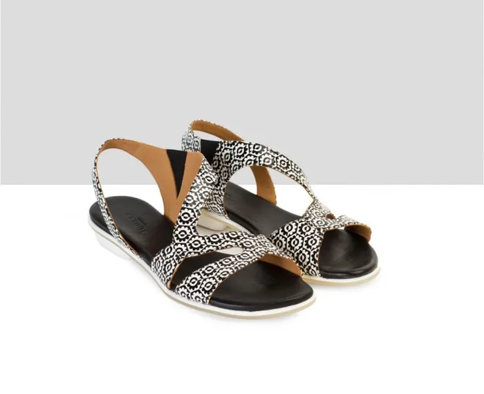 Audley Shoes Flat Leather Sandal Desiree Black Women Flat
