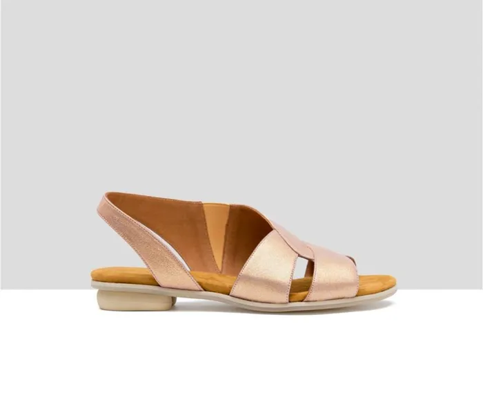 Audley Shoes Flat Leather Sandal Fantina Metallic Women Flat