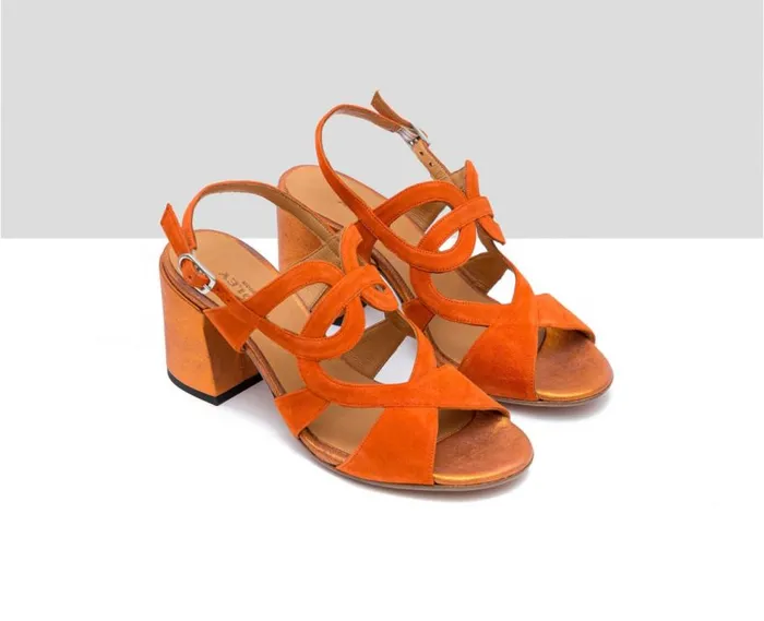 Audley Shoes High Heel Leather Sandal Freyde Metallic Women High Heel