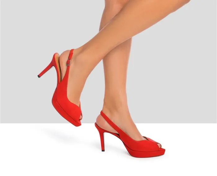 Audley Shoes High Heel Leather Sandal Jenny Orange Women High Heel