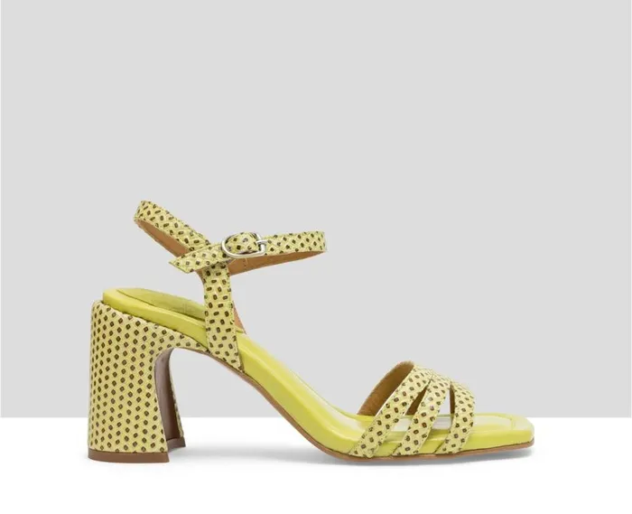 Audley Shoes High Heel Leather Sandal Jianna Brown Women High Heel