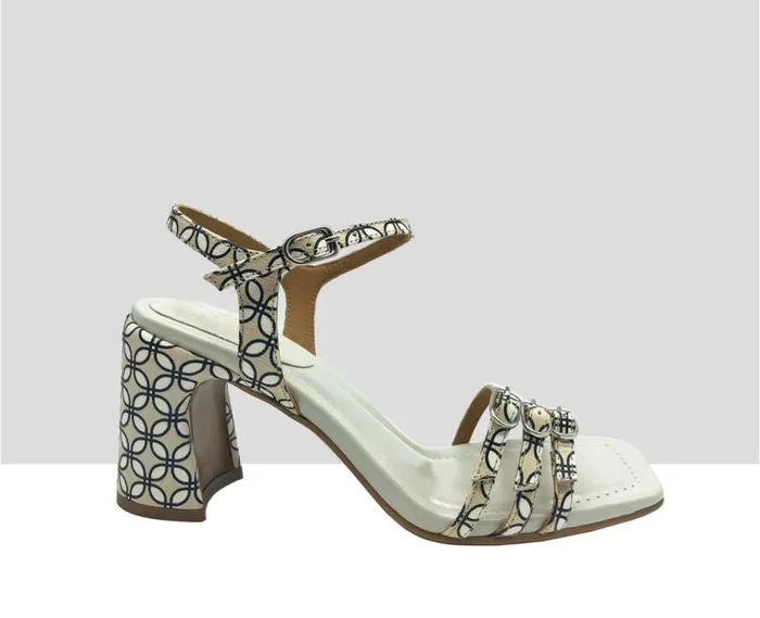 Audley Shoes High Heel Leather Sandal Joy Beige Women High Heel
