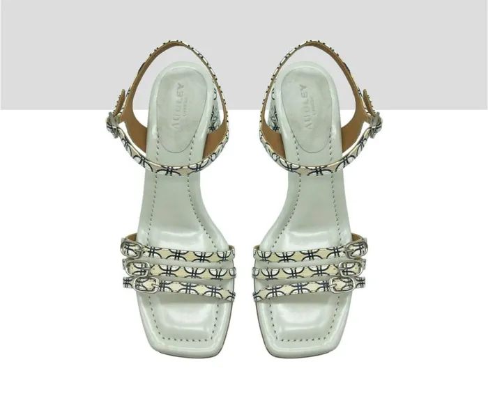 Audley Shoes High Heel Leather Sandal Joy Beige Women High Heel