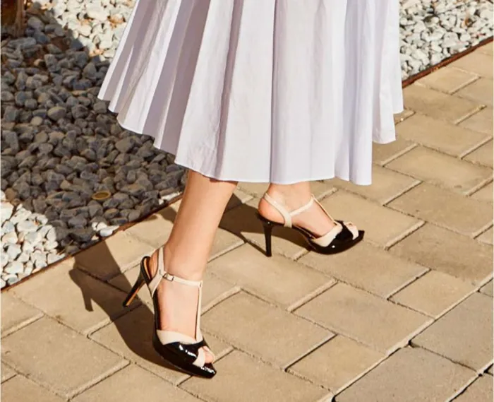 Audley Shoes High Heel Leather Sandal Junia Beige Women High Heel