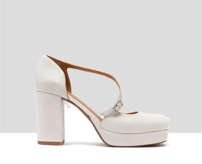 Audley Shoes High Heel Leather Shoe Harriet Beige Women High Heel