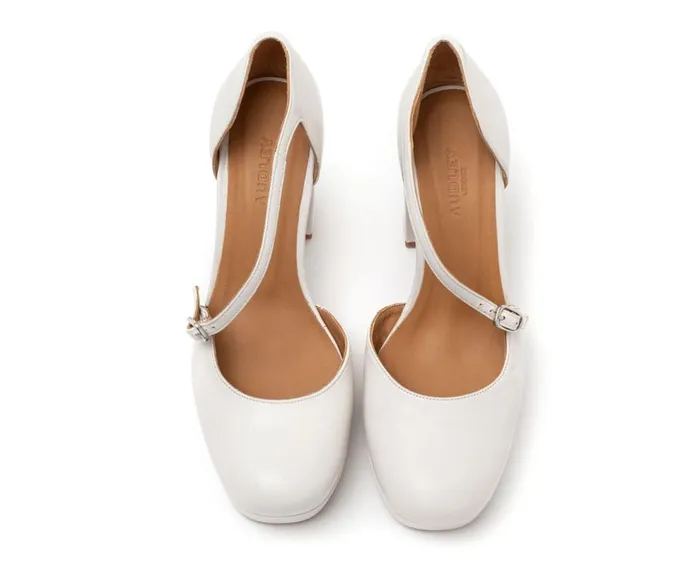 Audley Shoes High Heel Leather Shoe Harriet Beige Women High Heel