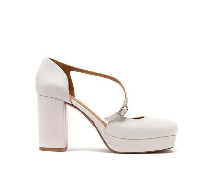 Audley Shoes High Heel Leather Shoe Harriet Beige Women High Heel