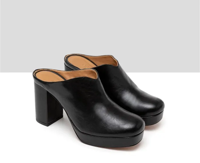 Audley Shoes High Heel Leather Shoe Holly Black Women Wedges And Platforms
