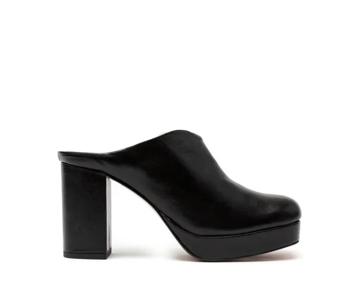 Audley Shoes High Heel Leather Shoe Holly Black Women Wedges And Platforms