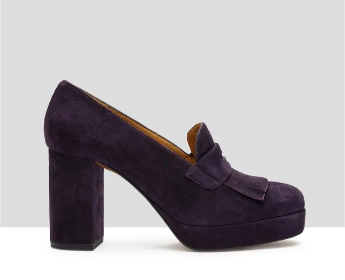 Audley Shoes High Heel Leather Shoe Isaura Purple Women High Heel
