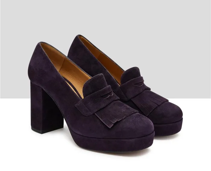 Audley Shoes High Heel Leather Shoe Isaura Purple Women High Heel