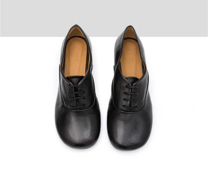 Audley Shoes Low Heel Leather Shoe Idris Black Women Low Heel