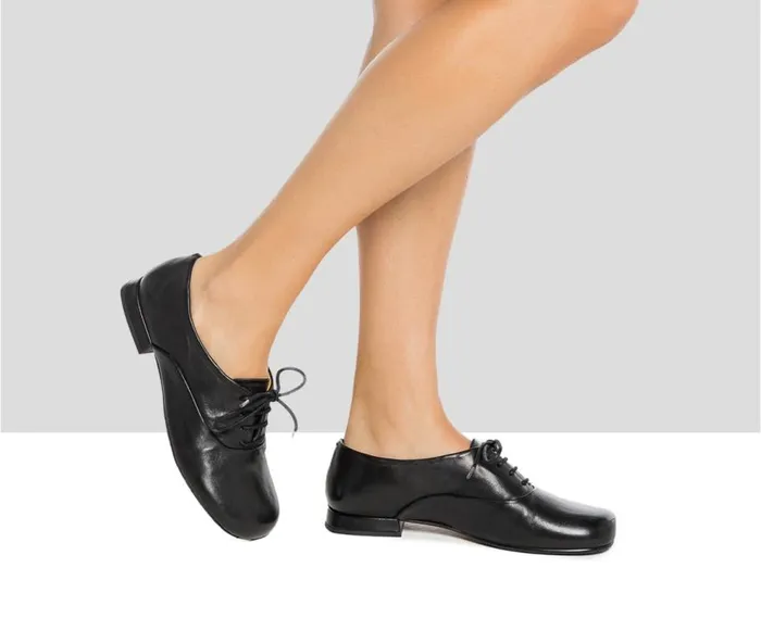 Audley Shoes Low Heel Leather Shoe Idris Black Women Low Heel