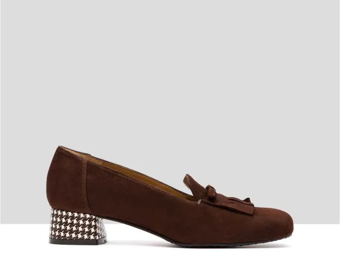 Audley Shoes Low Heel Leather Shoe Isis Brown Women Medium Heel