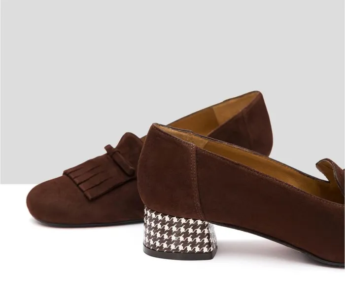 Audley Shoes Low Heel Leather Shoe Isis Brown Women Medium Heel