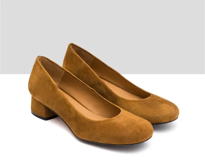 Audley Shoes Low Heel Leather Shoe Ivonne Brown Women Low Heel