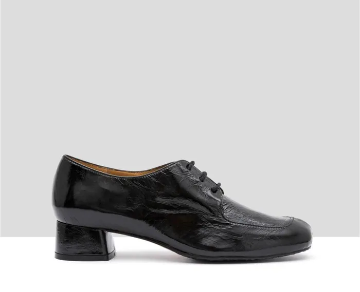 Audley Shoes Low Heel Leather Shoe Izel Black Women Medium Heel