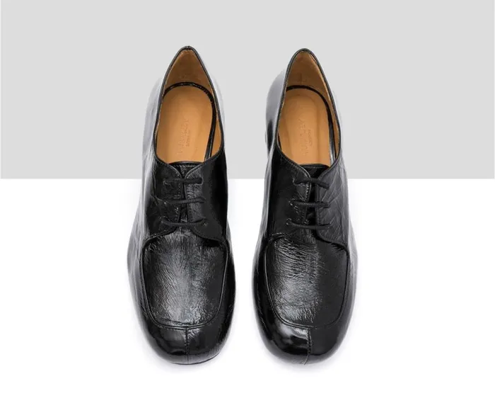 Audley Shoes Low Heel Leather Shoe Izel Black Women Medium Heel