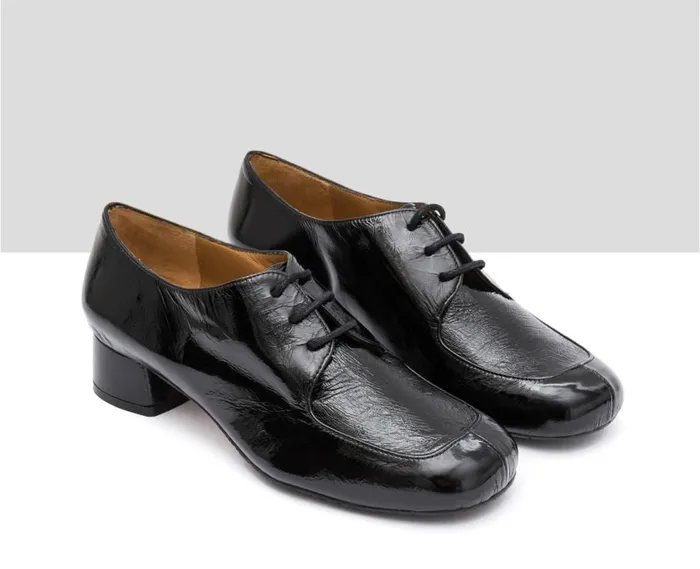 Audley Shoes Low Heel Leather Shoe Izel Black Women Medium Heel